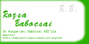 rozsa babocsai business card